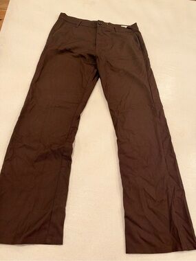PacSun Men’s Brown Slim Bootcut Leg Cotton Twill Chino Pants 32W 30L Pockets